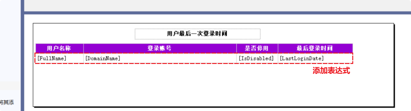 为各列添加表达式
