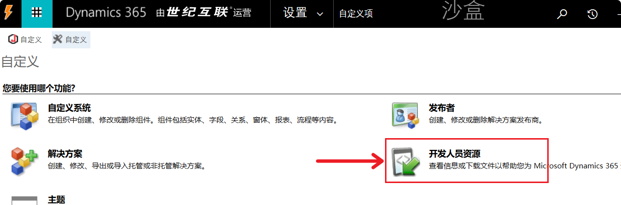 选择自定义项 选择自定义项