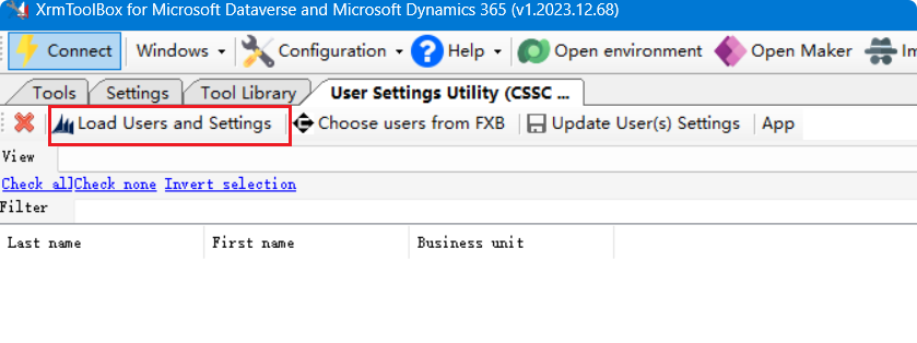 Load User Information