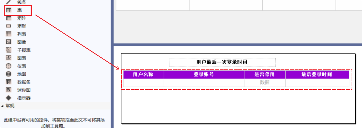 添加表格组件